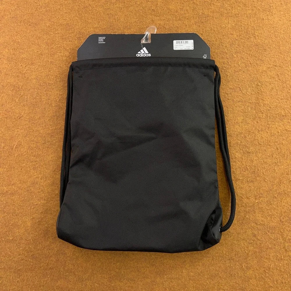Adidas Unisex OS Black Alliance II Sackpack Drawstring Gym Bag NWT